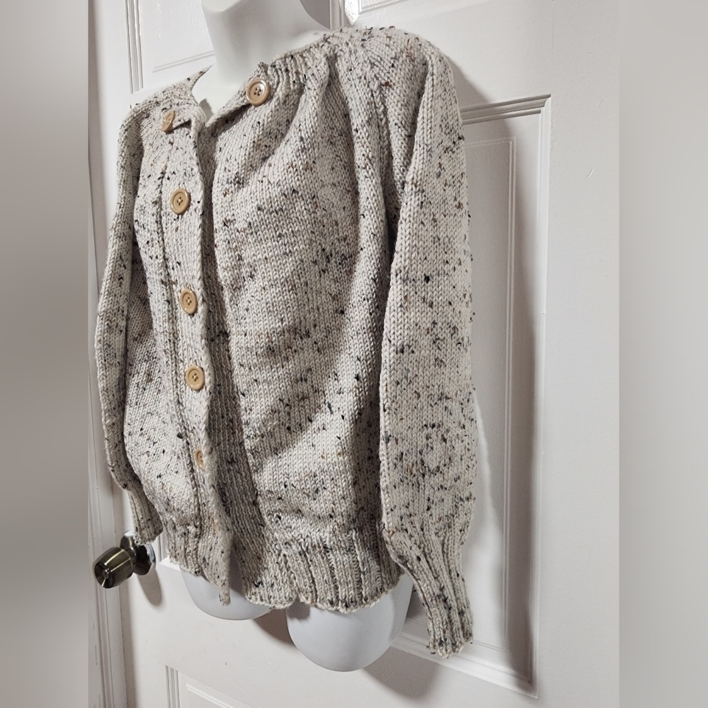 Women's donegal handmade knit cardigan sweater - Picture 11 of 11